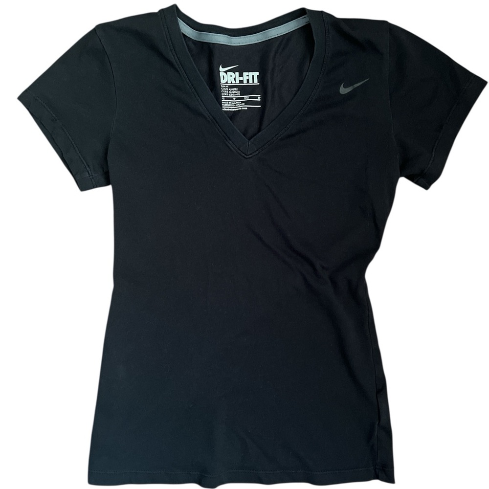 Nike Women's Black V-Neck Dri-FIT Tee